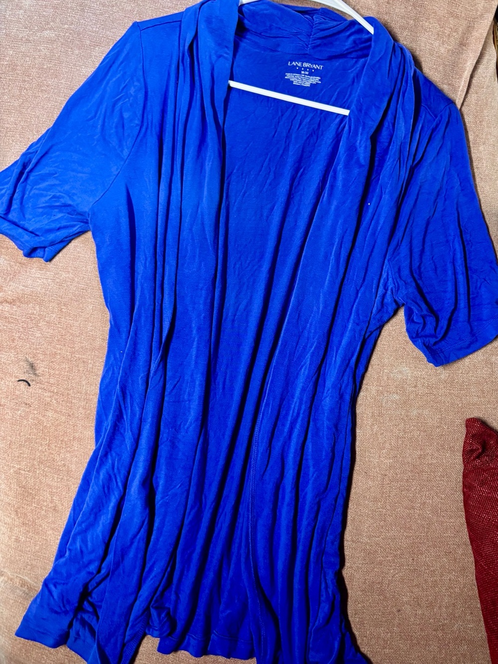 Lane Bryant Cobalt Blue Draped Open Front Cardigan